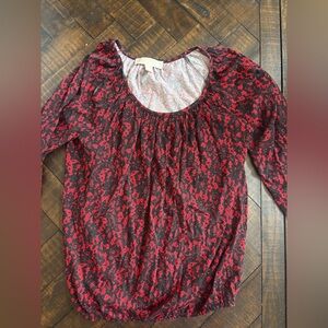 MICHAEL Michael Kors Red and Black Blouse